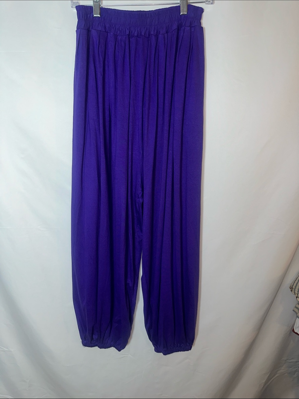 Rhea Costa Purple wide leg Elastic-Waist Jogger Pants